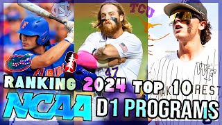 TOP 10 D1 College Baseball Teams For 2024 - 10 Quick TEAM PREVIEWS! - FLORIDA, TCU, LSU, VIRGINIA