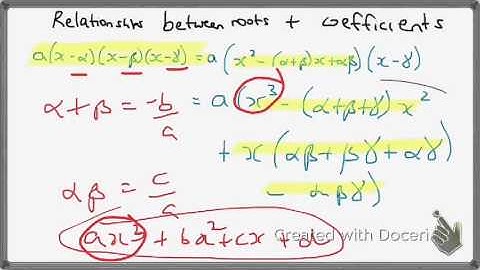 Polynomials - relationship between roots and coefficients