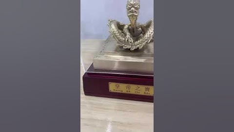 Ấn rồng Hoàng đế chi bảo bằng đồng 13x13x12cm-2.4kg-14