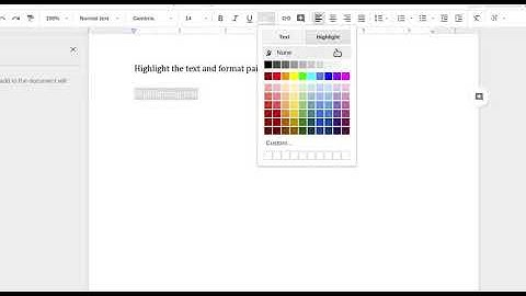 Format painter in Google Docs