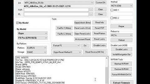 OPPO CPH1823 Unlock UMT #Oppo_F9_F9_Pro FRP BY UMT