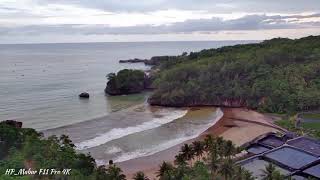 Drone dipuncak Pantai Soge Pacitan Jawa Timur