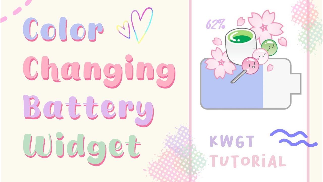 🌈 KWGT tutorial how to make color changing battery widget YouTube