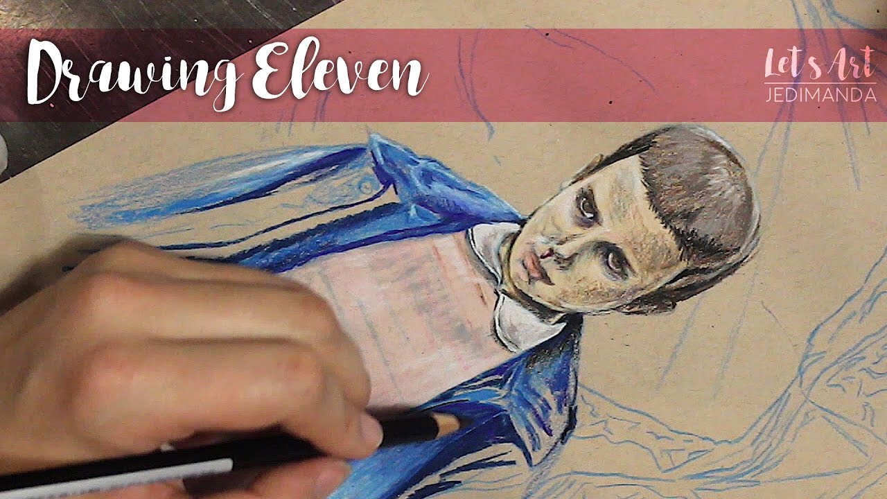Speed Drawing Eleven from Stranger Things.