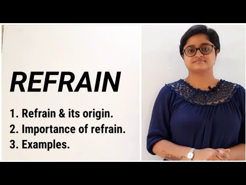 Video: Vad är definitionen av refräng i poesi?