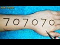 707070 Easy Arabic Mehndi Design for Hand | Latest Mehndi Design | Number Mehndi Trick