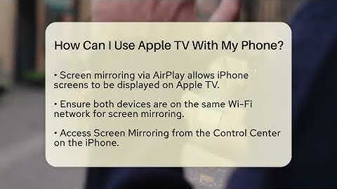 How Can I Use Apple TV With My Phone? - Talking Tech Trends