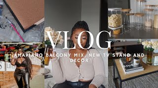 Becoming HER | Amapiano Balcony Mix, New tv stand, New Home Decor + lets decorate my living space❤