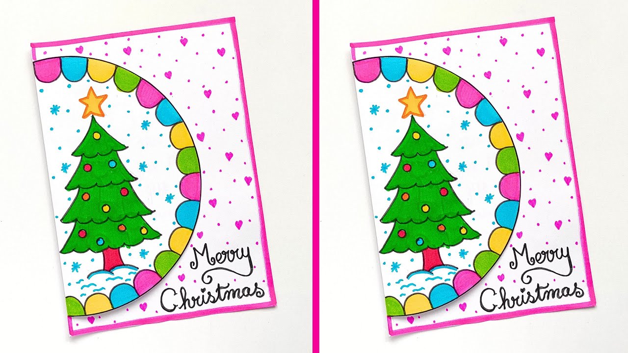 Christmas Greeting Card | Easy & Cute Christmas Card Idea | How to make ...