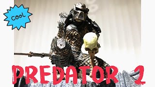 Palisades presents the Predator 2 Triumphant mini Statue as seen in the film Predator 2 from 1990.