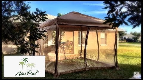 Building A 10x10 Canopy Gazebo With Mosquito Netting From Abba Patio + Review | Namaste CC ॐ
