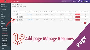 Create New Page Manage Resumes Laravel 9 HR | System Management