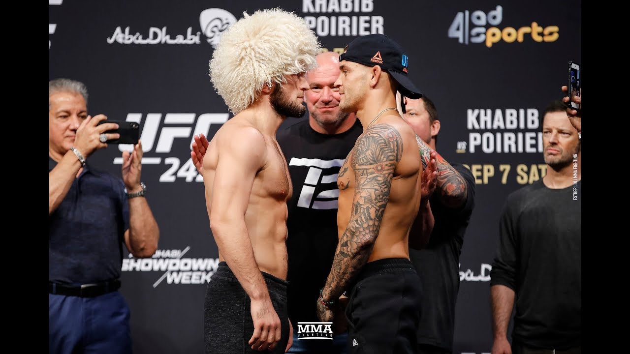 UFC 242 Weigh-Ins: Khabib Nurmagomedov vs. Dustin Poirier Staredown - MMA Fighting
