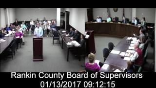 [1 of 2] Rankin County, MS Board of Supervisors meeting on date: 1/13/2017