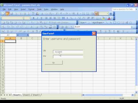 Excel -Custom Password Form - YouTube