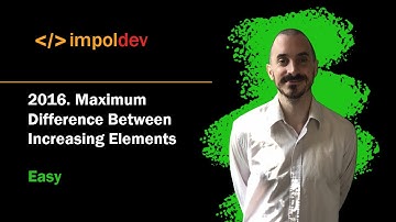 Maximum Difference Between Increasing Elements | LeetCode 2016 - Python