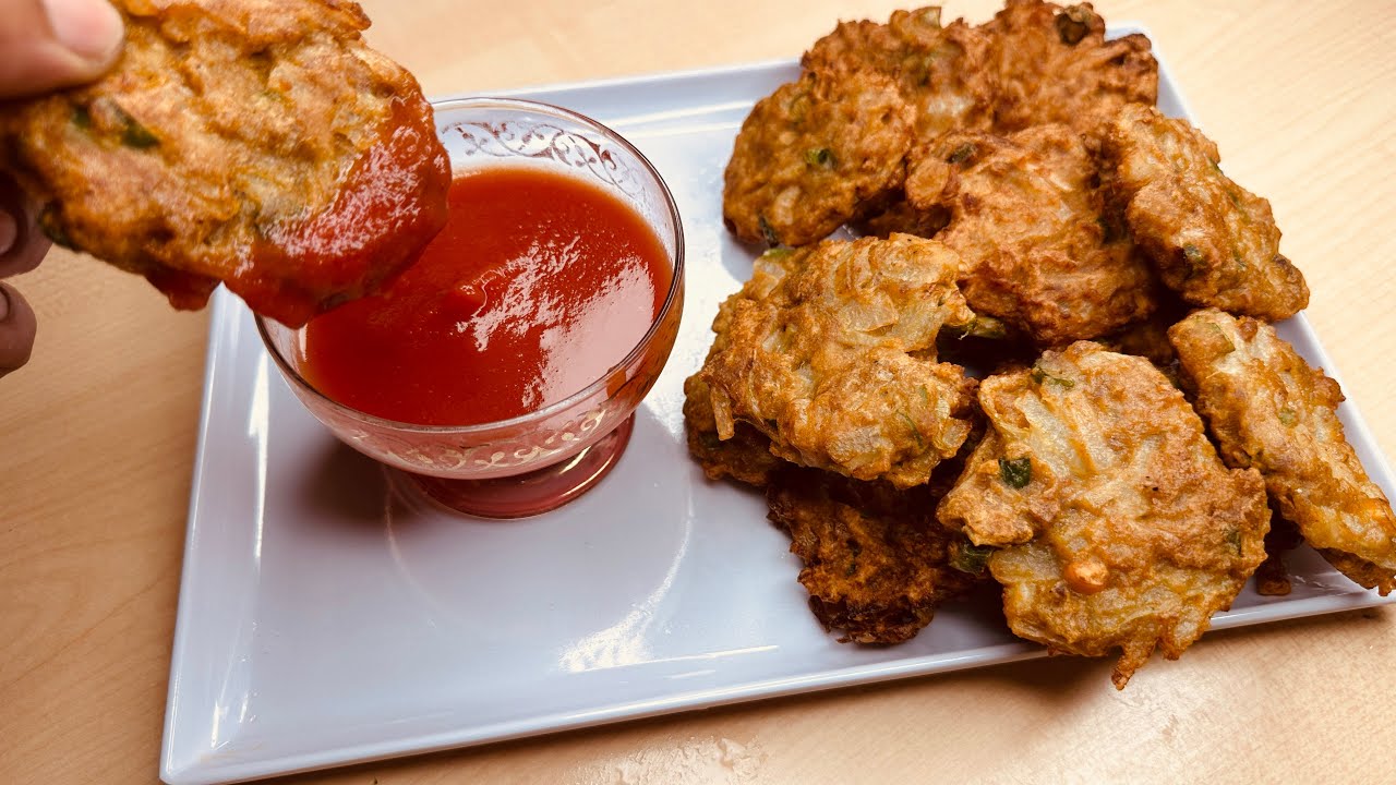 Delicious spicy pakora  with minced meat 