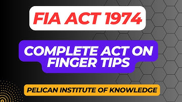 #FIA Act 1974 for FIA Test (Complete 16 MCQs) | #FIA Act 100+ Most Repeated MCQs with Explaination