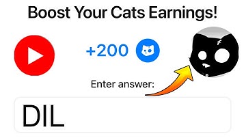 Boost Your Cats Earnings Answer |Boost Your Cats Earnings Youtube Video Task | Cats Video Code Today
