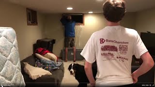 Water pours into St. Paul basement through window