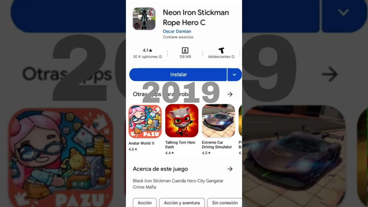 Ya No Puede Descargar Iron Neon Stickman Rope Hero 2019-2025😭😭