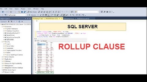 ROLLUP Clause in SQL Server