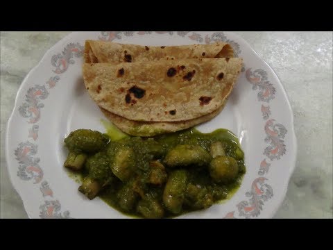 Palak Mushroom Gravy Recipe - Side Dish for Idli,Chapati - By Healthy Food Kitchen