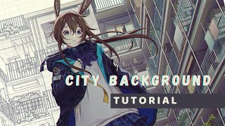 how I draw city backgrounds ✦ tutorial 【CLIP STUDIO PAINT】