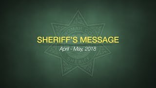 Sheriff's Message - April/May, 2018