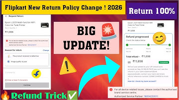 Flipkart Return बंद! 🤬 ₹11,898 का Printer खराब? Service Centre जाने से बचने की 100% Refund Trick!