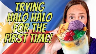 Trying Halo Halo for the first time | Dessert from the Philippines!