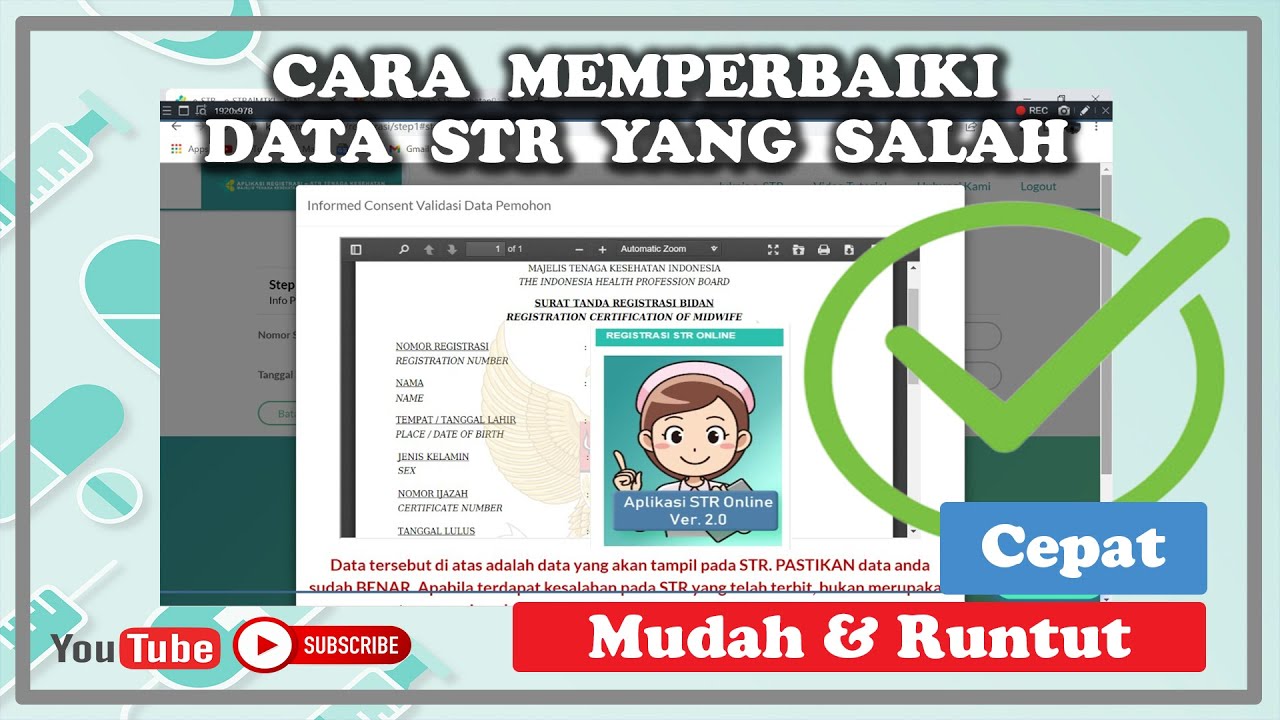 CARA MEMPERBAIKI NAMA DI STR BIDAN / PERAWAT | Memperbaiki Data STR