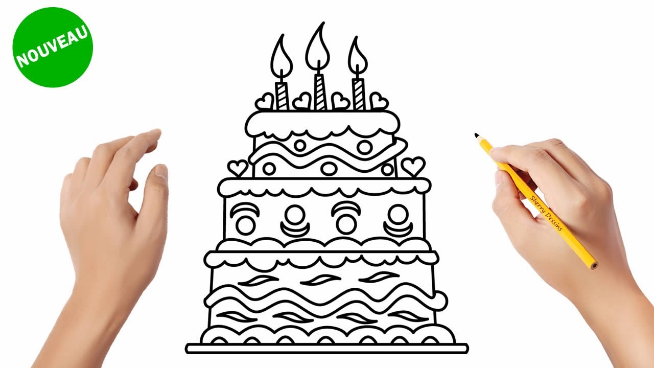 Comment Dessiner Un Gateau D Anniversaire How To Draw A Birthday Cake Youtube