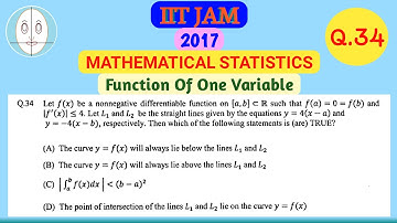 IIT JAM 2017 | Mathematical Statistics | Question No.34 | Function Of One Variable | Solution
