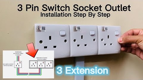 How to Install Triple 3 Pin Switch Socket Outlet DIY | Additional 3 Gang Socket Outlet Installation