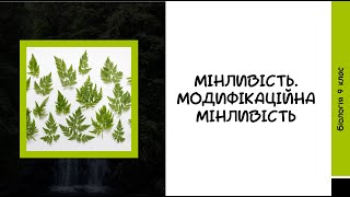 картинка: Біологія 9 клас  Мінливість  Модифікаційна мінливість