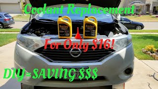How to Drain and Fill Radiator Coolant on 2015 Nissan Quest