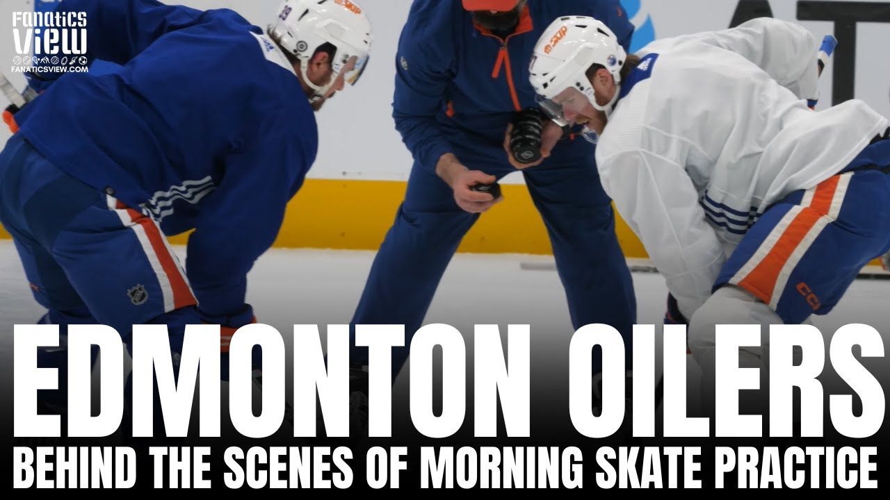Edmonton Oilers Behind The Scenes of Morning Skate Practice With Connor ...
