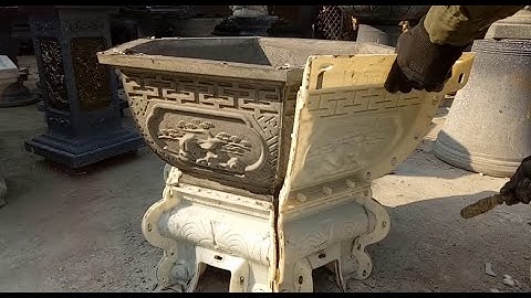 Hướng dẫn làm chậu lục giác 65 cây tùng chậu liền chân  - Khuôn chậu sơn cương