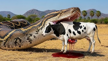 Emergency Rescue Brave Heroes Saves Cow from Python Giant Python vs Cow