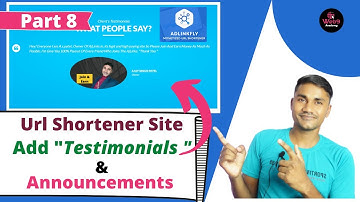 Add Testimonials and Announcements In AdLinkfly Script Url Shortener Website Hindi Tutorial | Part 8