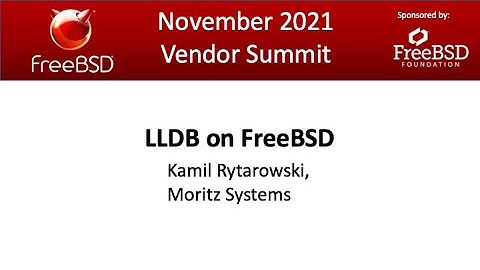 November 2021 FreeBSD Vendor Summit: LLDB on FreeBSD, Moritz Systems