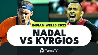 Rafa Nadal vs Nick Kyrgios Highlights | Indian Wells 2022 Quarter-Finals