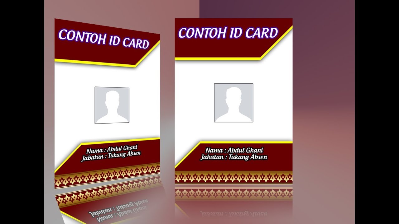 Tutorial membuat desain  Id  card  dengan  photoshop  cs6 YouTube