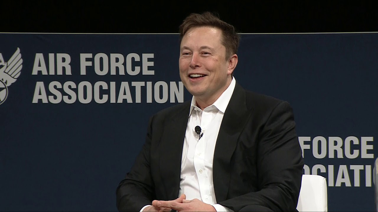 Elon Musk and Lt Gen John F. Thompson