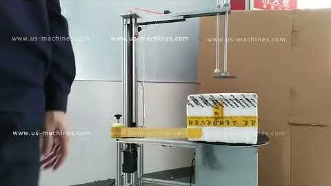 Foam carton box tape sealing packing machine semi automatic foam case tape packing machine video