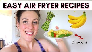 VEGAN AIR FRYER RECIPES  / Air fryer bananas, gnocchi and asparagus / Air fryer lid