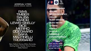 Arsenal VS Paris Saint-Germain - UEFA Champions League 2024/25 - BBC Radio 5 Live commentary