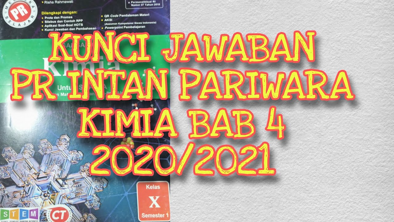 Kuncijawaban Kimia Bab 4 2020 2021 Youtube