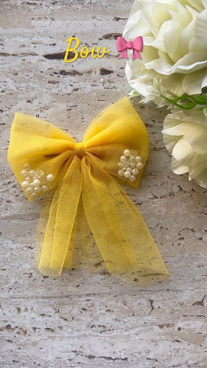 Diy net bow|Hair accessory#diy#shorts#youtube#hairclip#bow#hairaccessories#artandcraft#handmade#easy